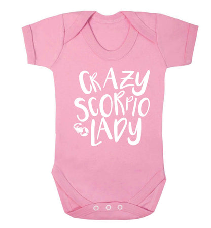 Crazy scorpio lady Baby Vest pale pink 18-24 months