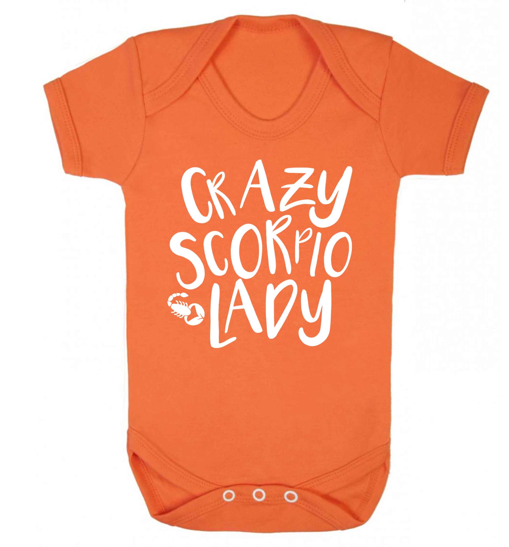 Crazy scorpio lady Baby Vest orange 18-24 months