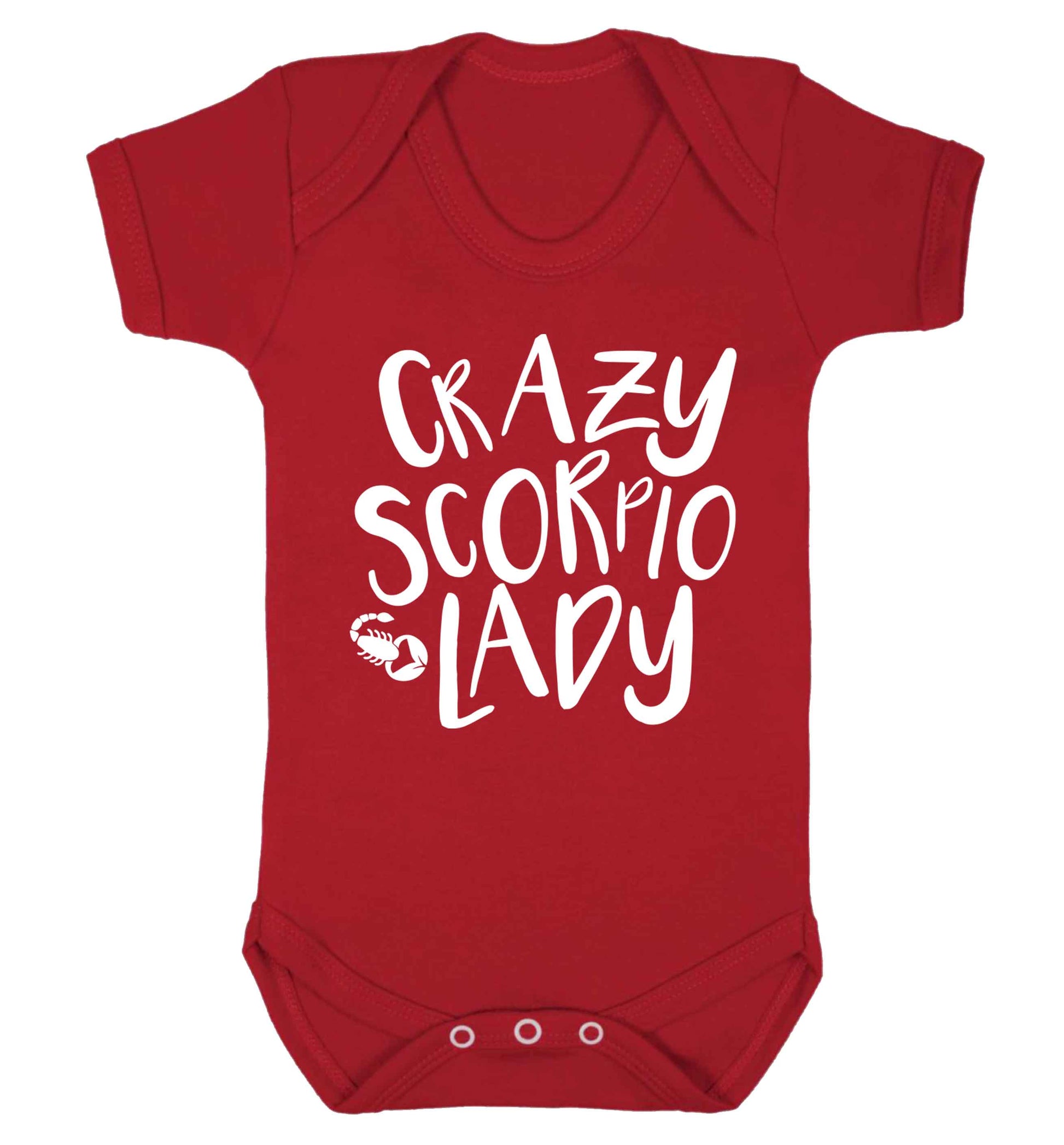 Crazy scorpio lady Baby Vest red 18-24 months