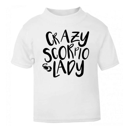 Crazy scorpio lady white Baby Toddler Tshirt 2 Years