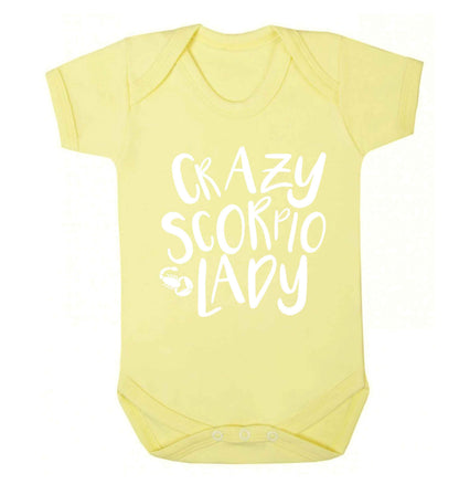 Crazy scorpio lady Baby Vest pale yellow 18-24 months