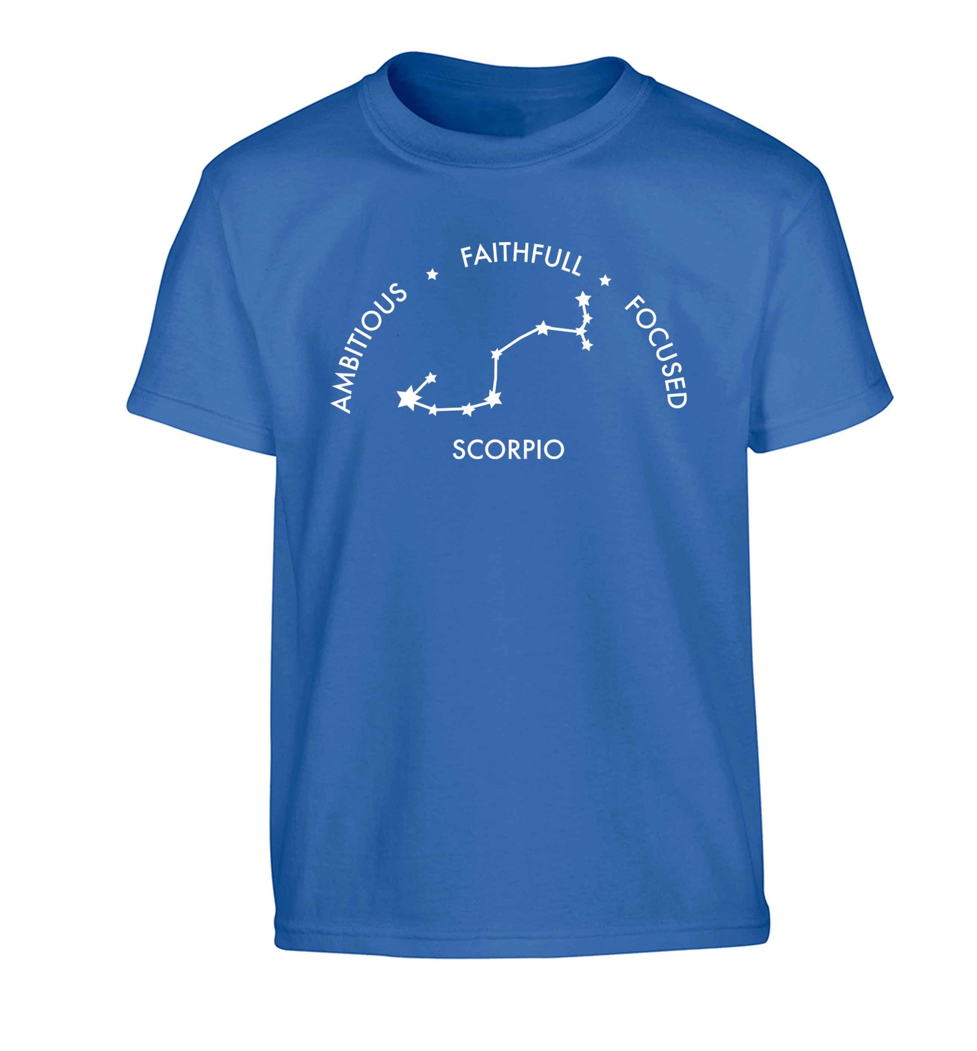 Scorpio, ambitious, faithfull, focused Children's blue Tshirt 12-13 Years