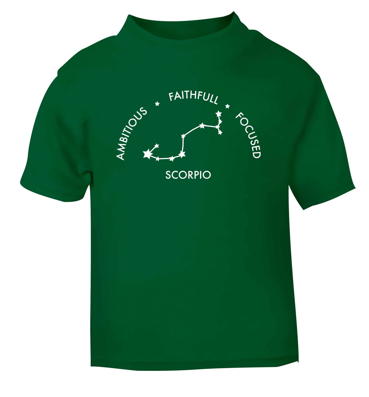 Scorpio, ambitious, faithfull, focused green Baby Toddler Tshirt 2 Years