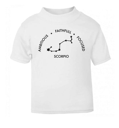 Scorpio, ambitious, faithfull, focused white Baby Toddler Tshirt 2 Years