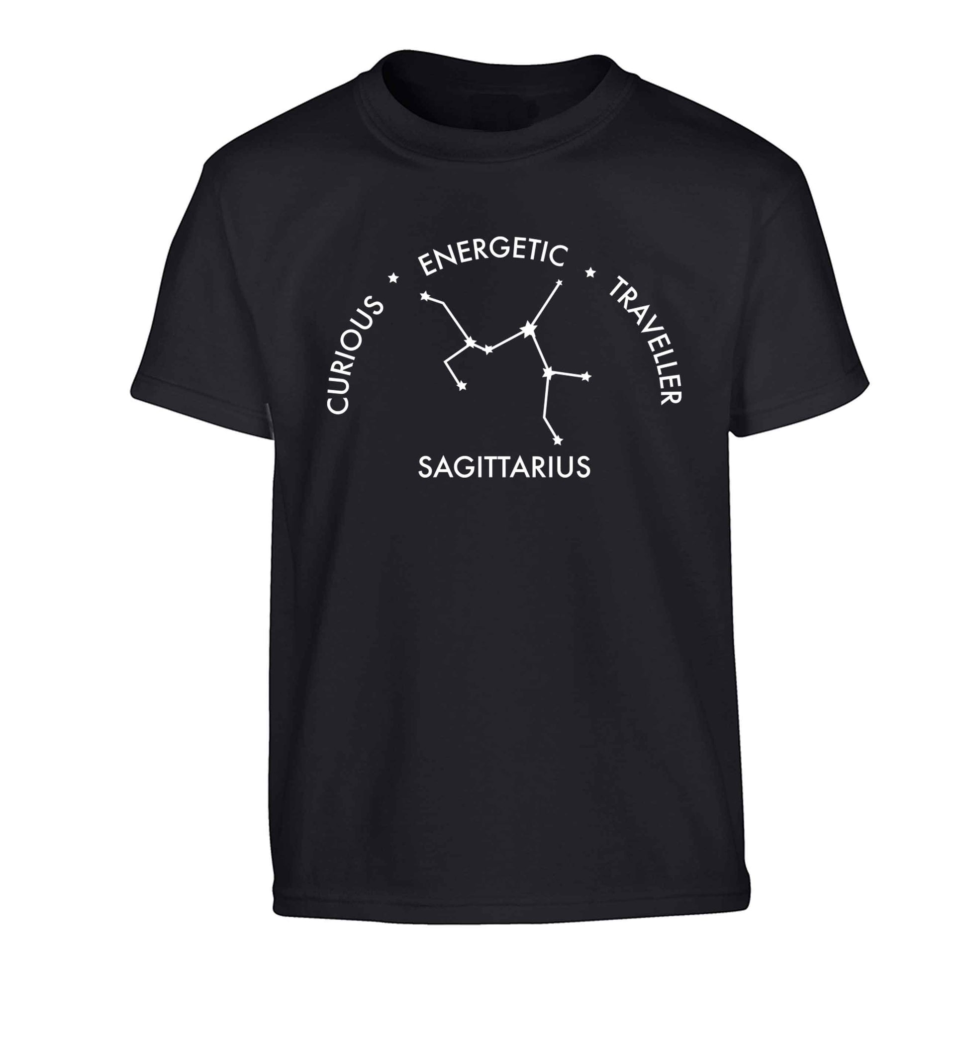 Sagittarius, curious, energetic, traveller Children's black Tshirt 12-13 Years