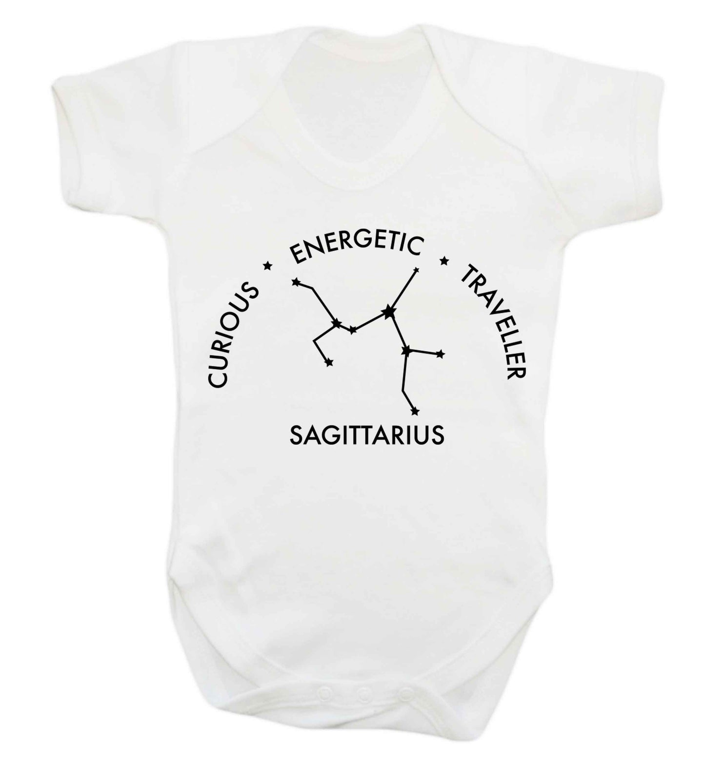 Sagittarius, curious, energetic, traveller Baby Vest white 18-24 months