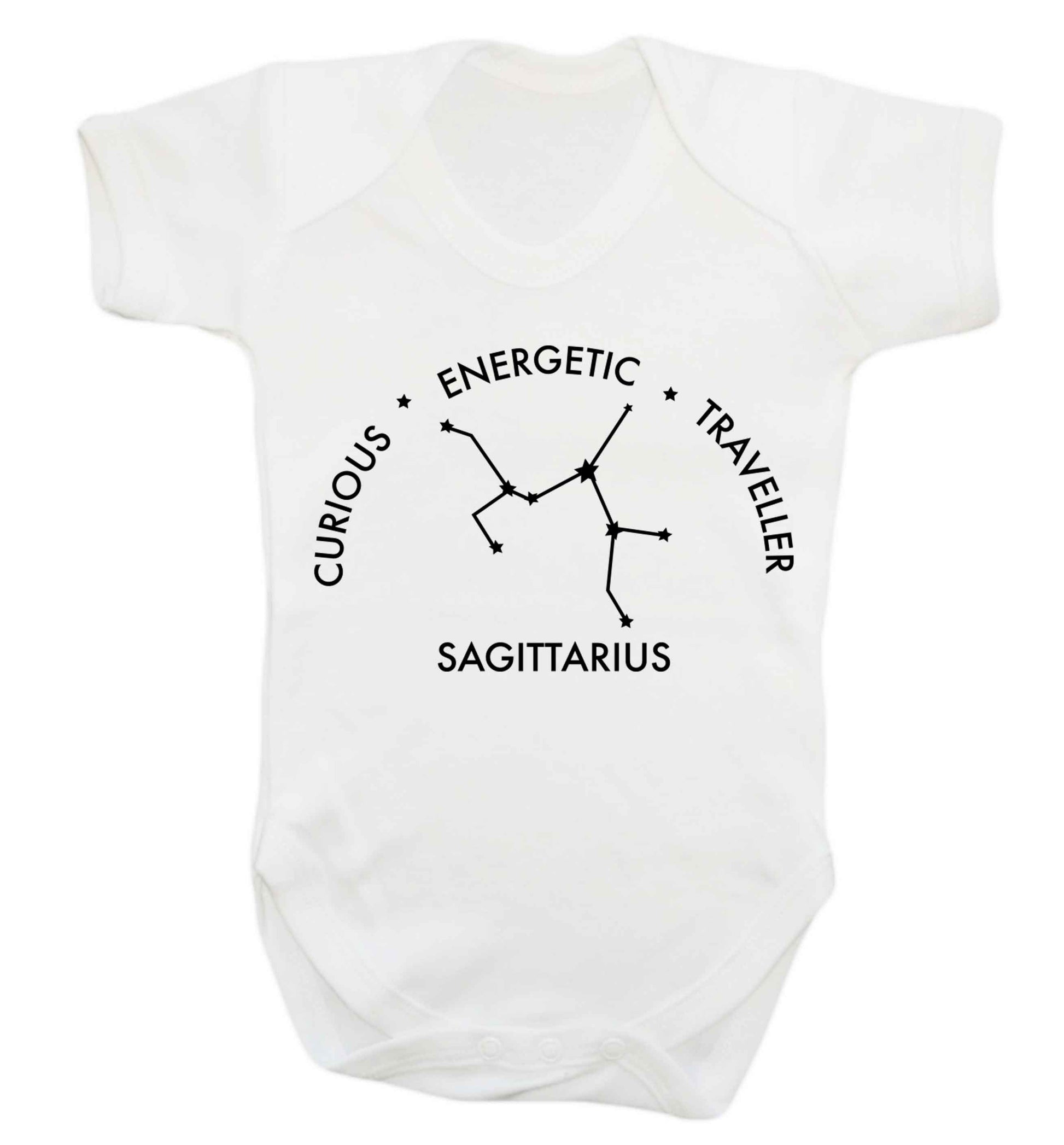 Sagittarius, curious, energetic, traveller Baby Vest white 18-24 months