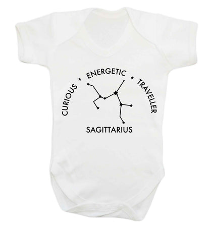 Sagittarius, curious, energetic, traveller Baby Vest white 18-24 months