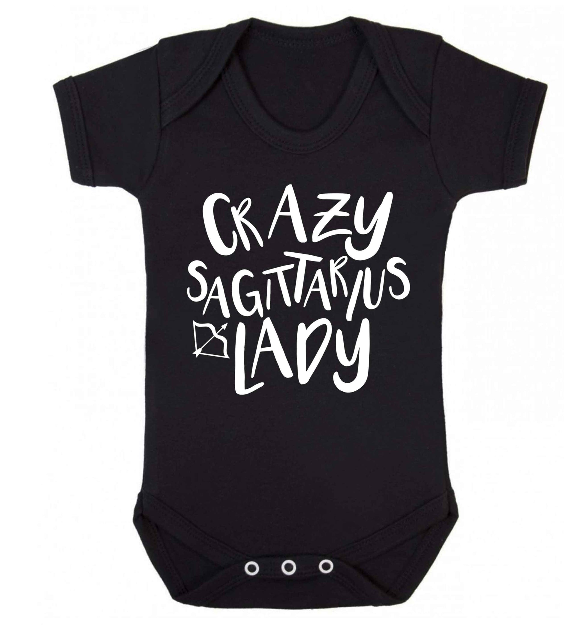 Crazy sagittarius lady Baby Vest black 18-24 months