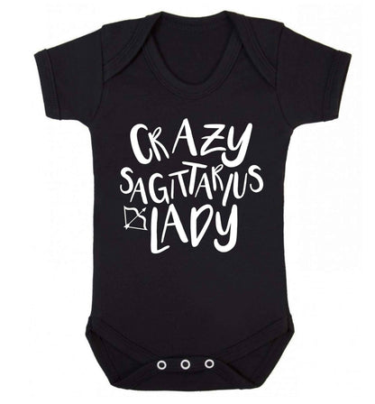 Crazy sagittarius lady Baby Vest black 18-24 months