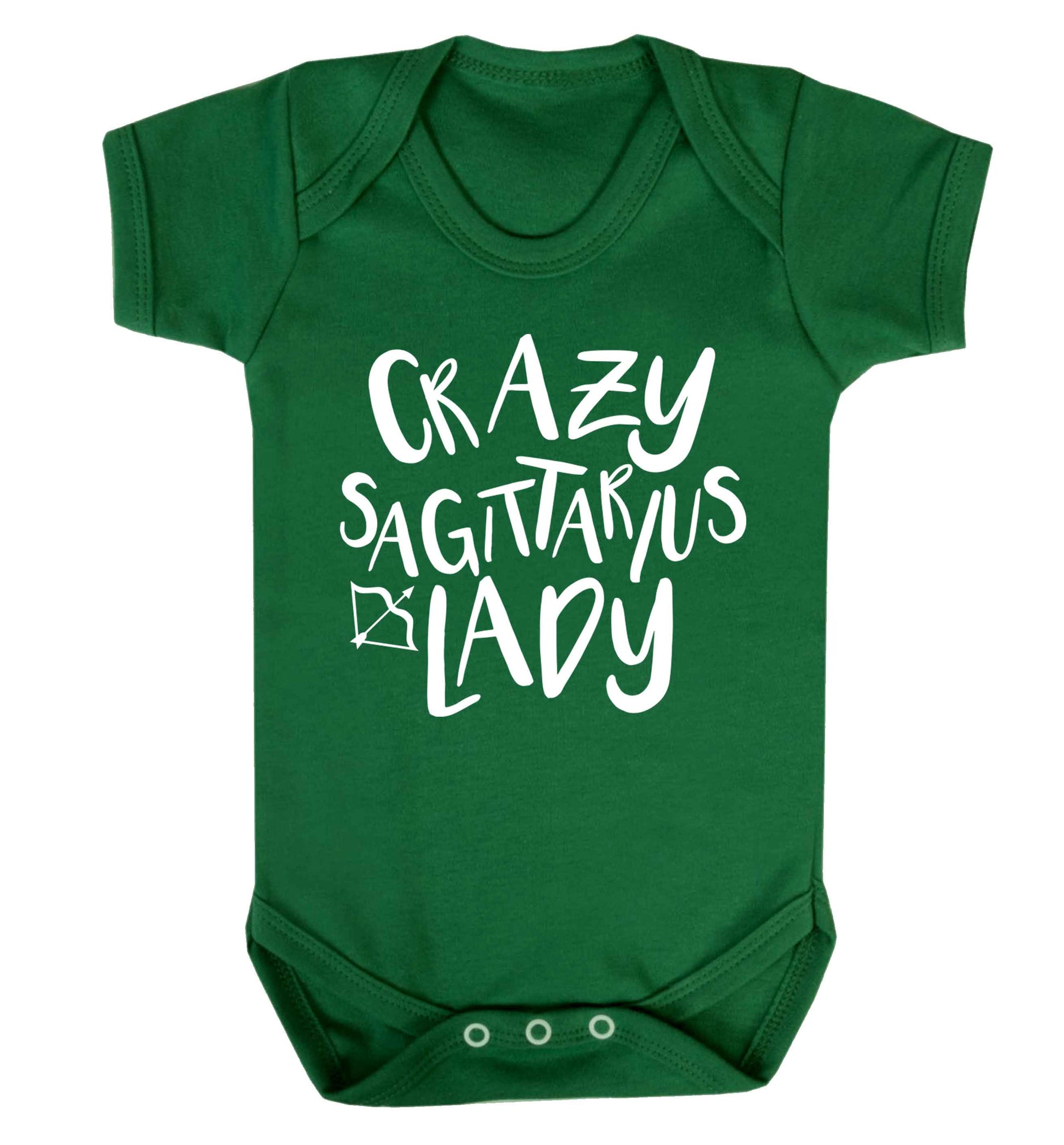 Crazy sagittarius lady Baby Vest green 18-24 months