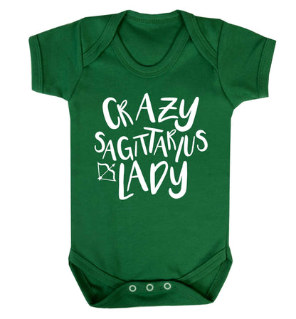 Crazy sagittarius lady Baby Vest green 18-24 months