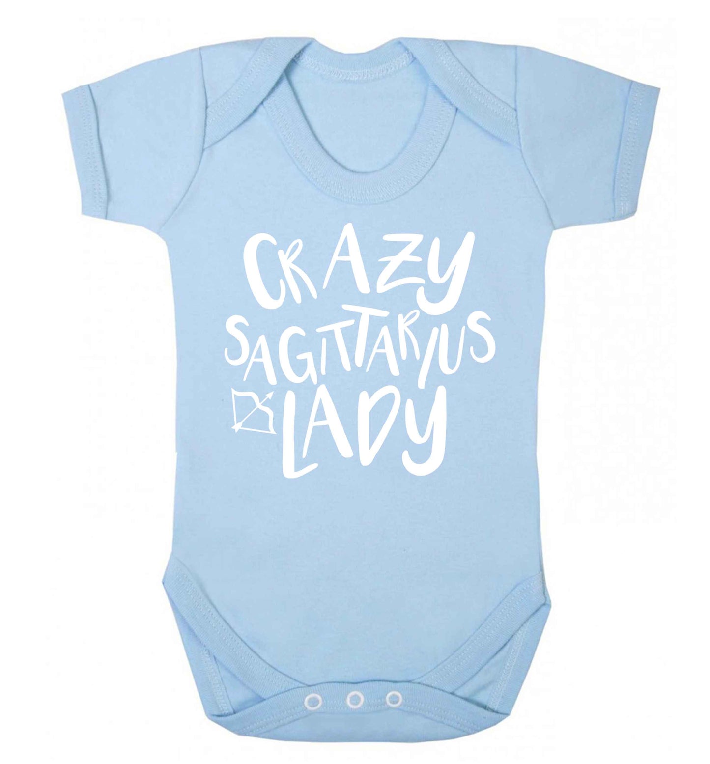Crazy sagittarius lady Baby Vest pale blue 18-24 months