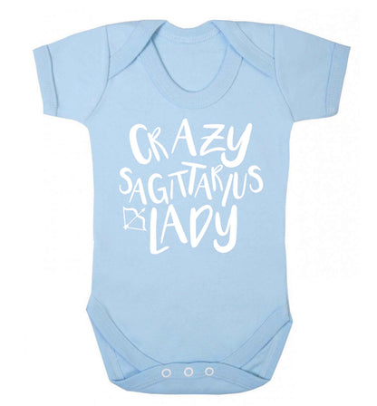 Crazy sagittarius lady Baby Vest pale blue 18-24 months