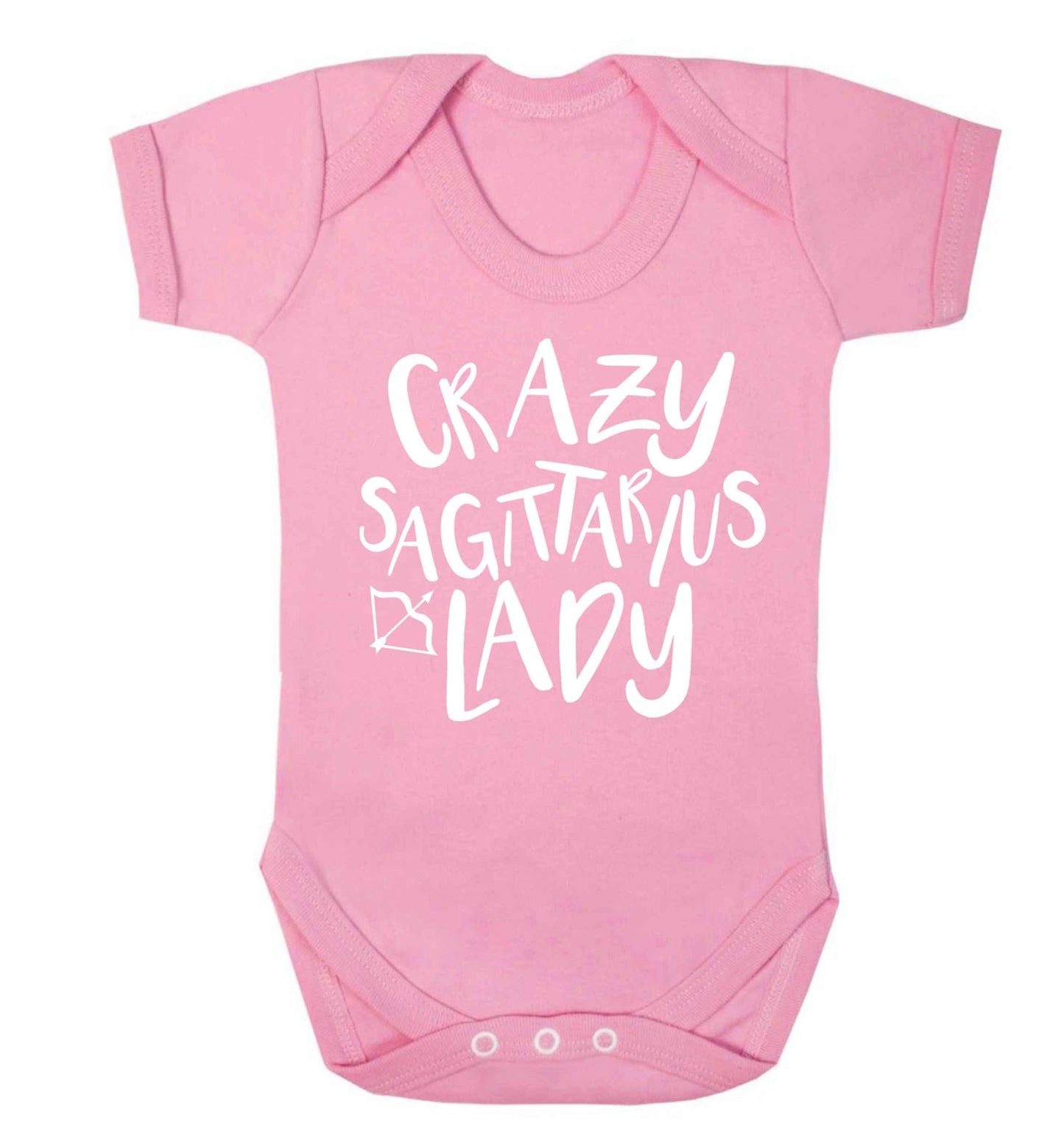 Crazy sagittarius lady Baby Vest pale pink 18-24 months