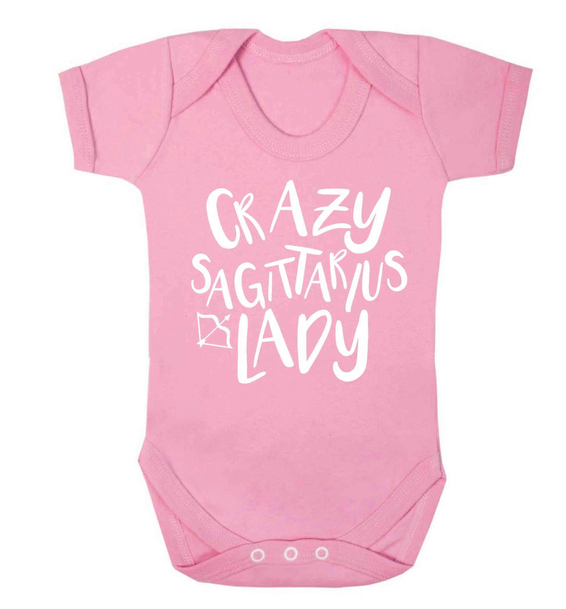 Crazy sagittarius lady Baby Vest pale pink 18-24 months