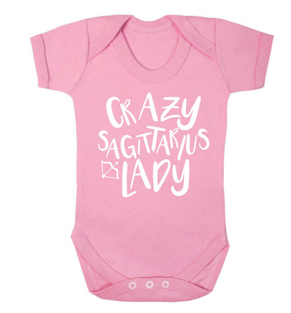 Crazy sagittarius lady Baby Vest pale pink 18-24 months