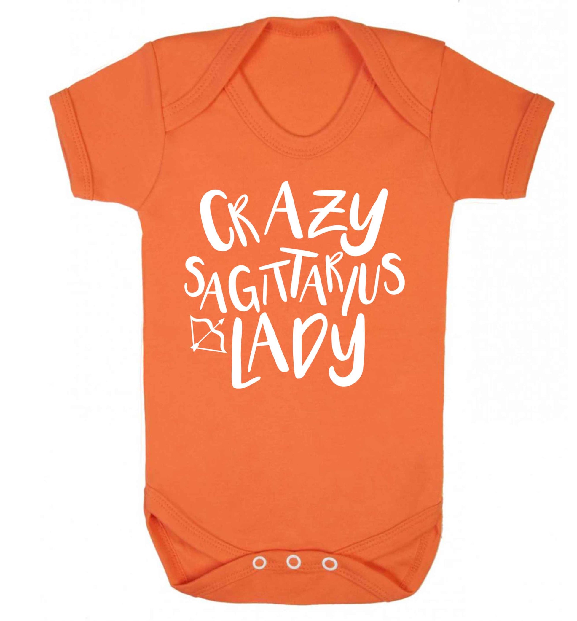 Crazy sagittarius lady Baby Vest orange 18-24 months