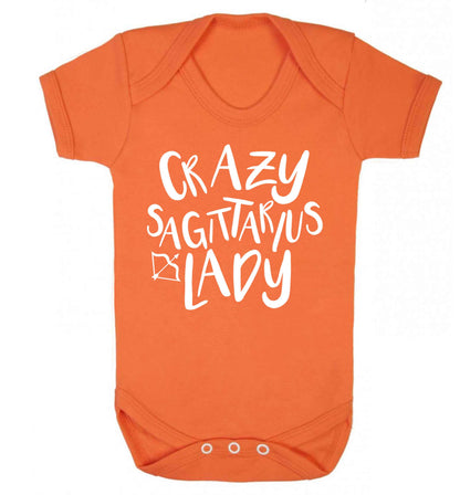 Crazy sagittarius lady Baby Vest orange 18-24 months