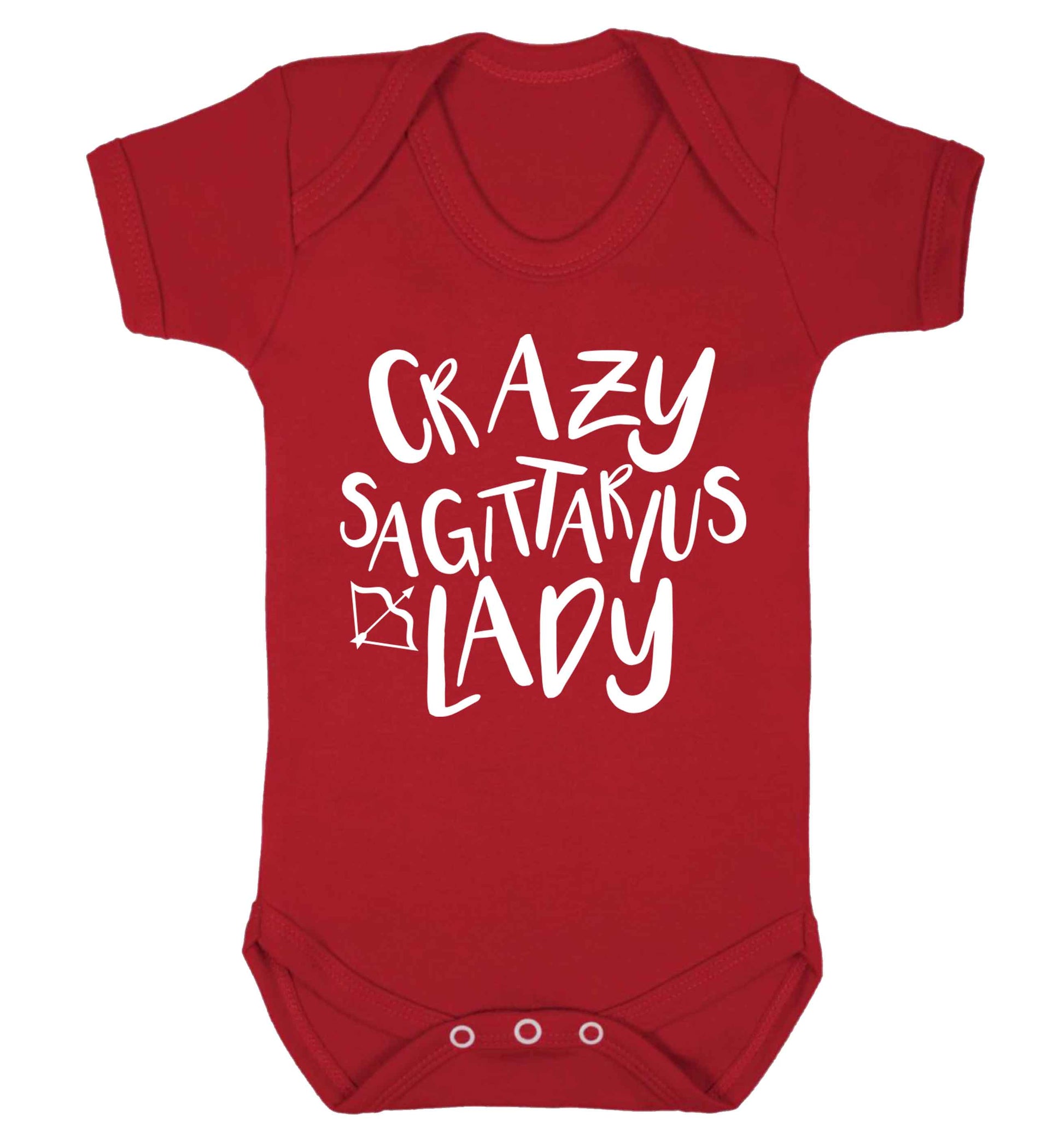 Crazy sagittarius lady Baby Vest red 18-24 months