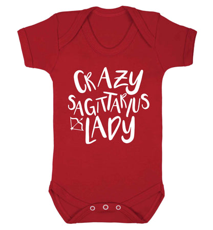 Crazy sagittarius lady Baby Vest red 18-24 months