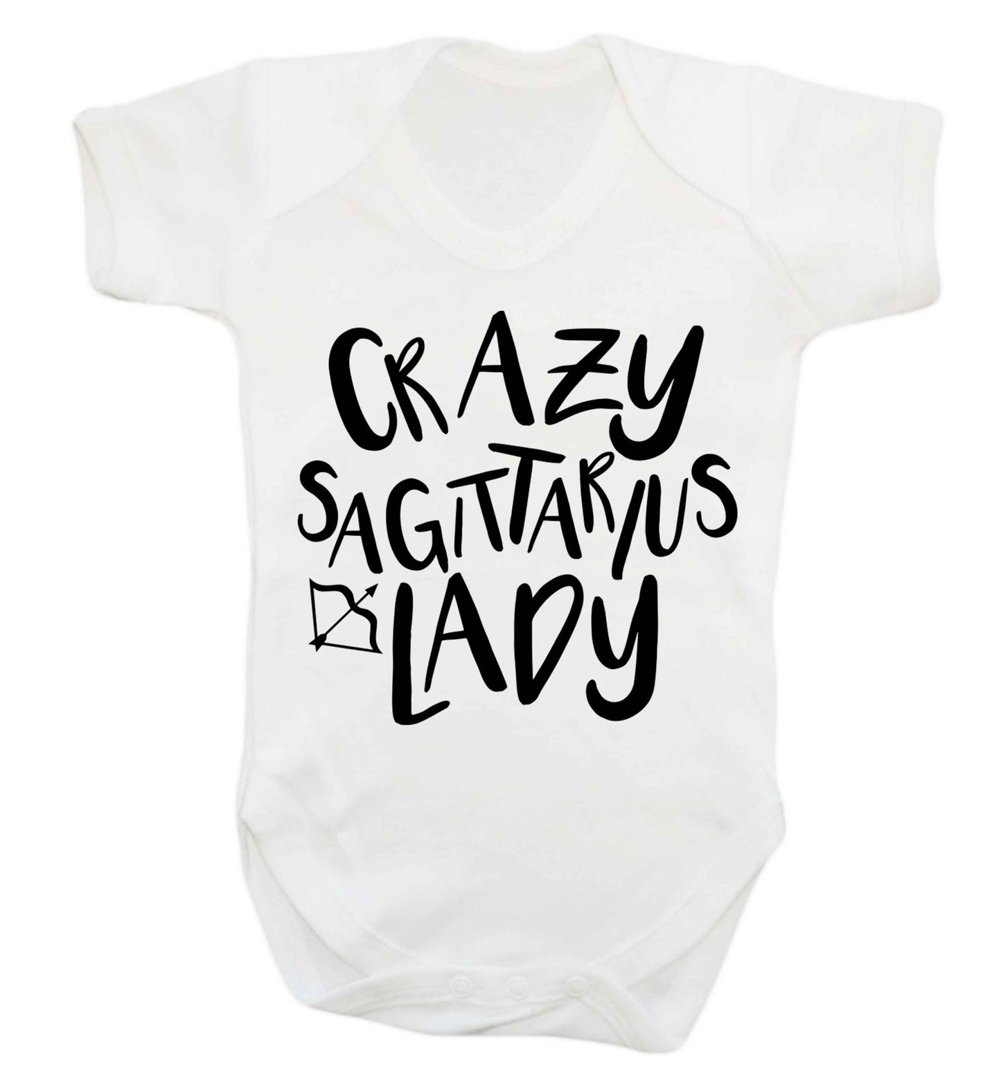 Crazy sagittarius lady Baby Vest white 18-24 months
