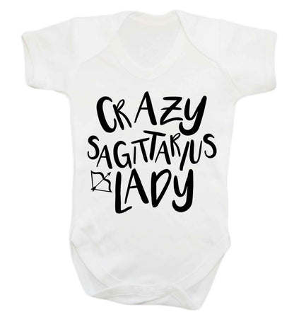Crazy sagittarius lady Baby Vest white 18-24 months
