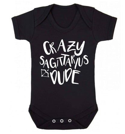 Crazy sagittarius dude Baby Vest black 18-24 months