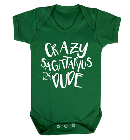 Crazy sagittarius dude Baby Vest green 18-24 months