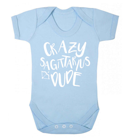 Crazy sagittarius dude Baby Vest pale blue 18-24 months