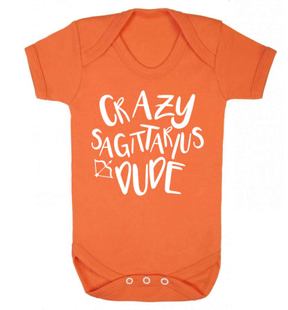 Crazy sagittarius dude Baby Vest orange 18-24 months