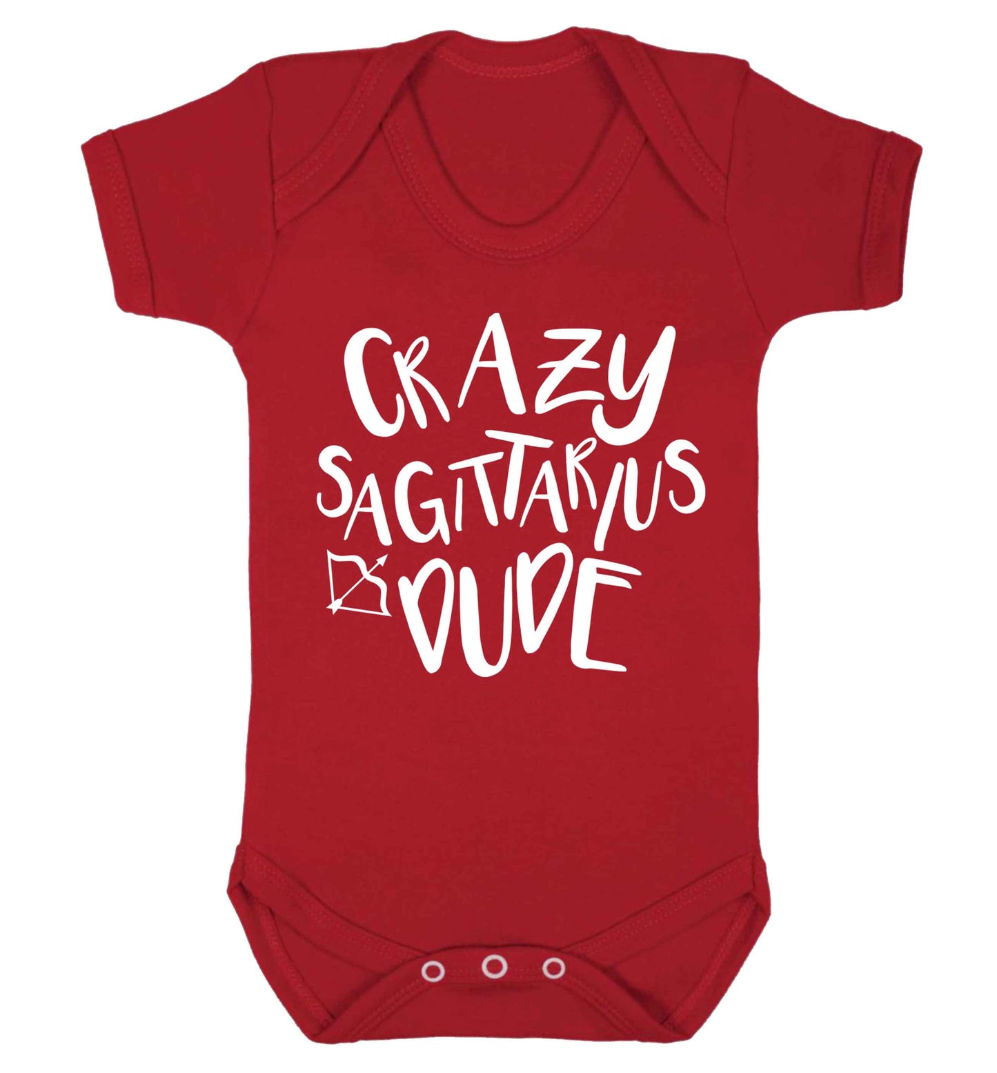 Crazy sagittarius dude Baby Vest red 18-24 months