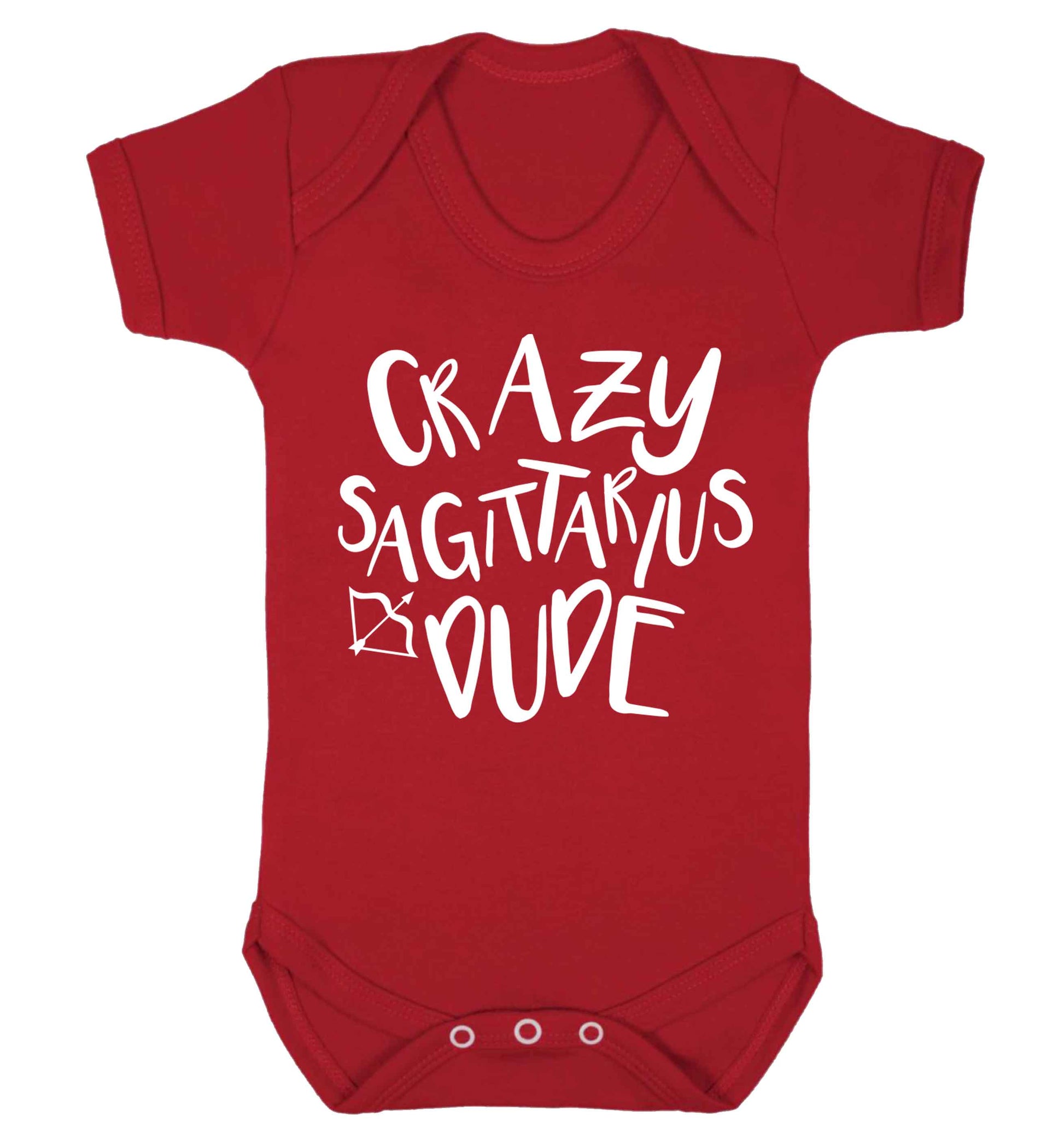 Crazy sagittarius dude Baby Vest red 18-24 months