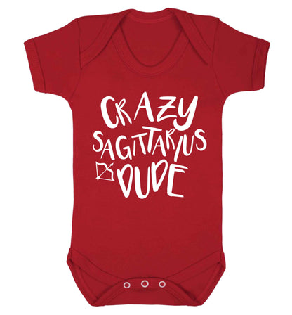 Crazy sagittarius dude Baby Vest red 18-24 months