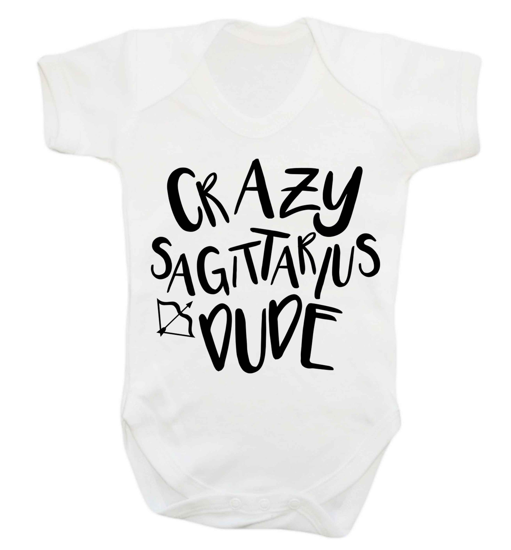 Crazy sagittarius dude Baby Vest white 18-24 months
