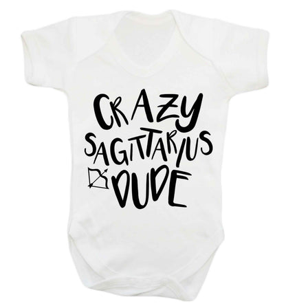 Crazy sagittarius dude Baby Vest white 18-24 months