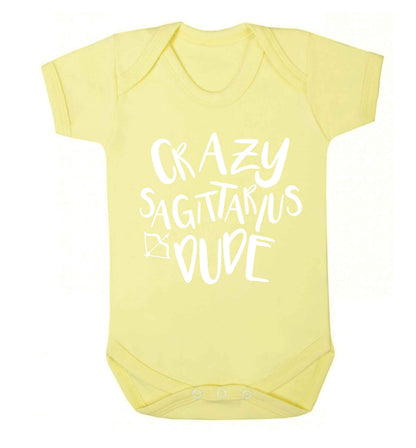 Crazy sagittarius dude Baby Vest pale yellow 18-24 months
