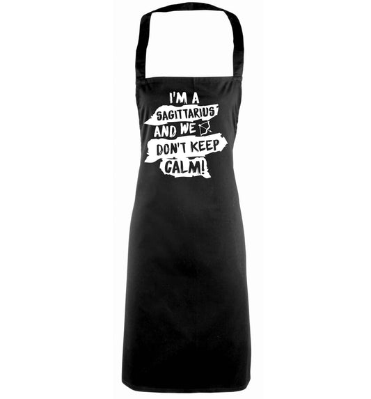 I'm a sagittarius and we don't keep calm black apron