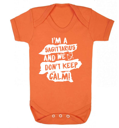 I'm a sagittarius and we don't keep calm Baby Vest orange 18-24 months