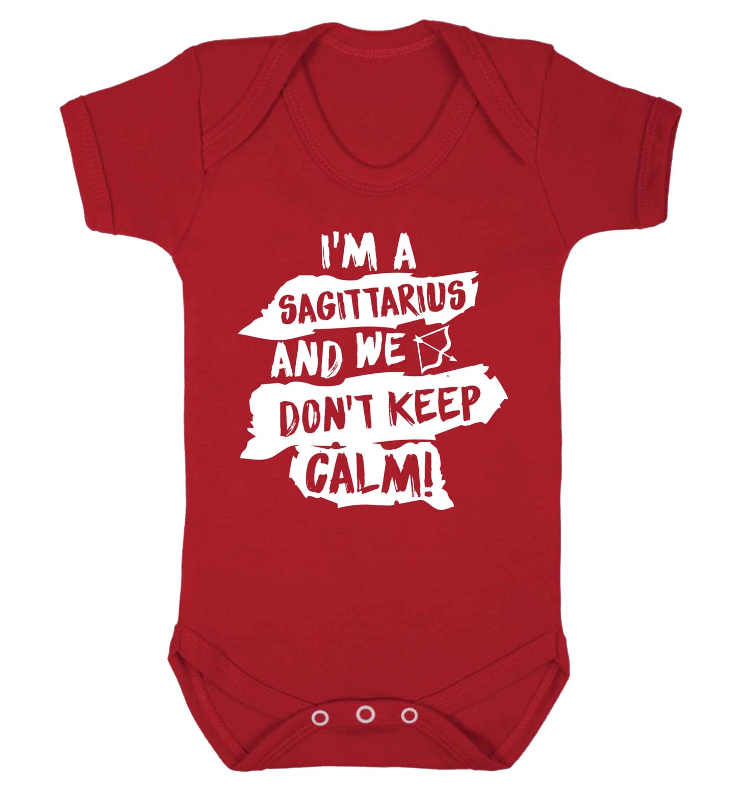 I'm a sagittarius and we don't keep calm Baby Vest red 18-24 months