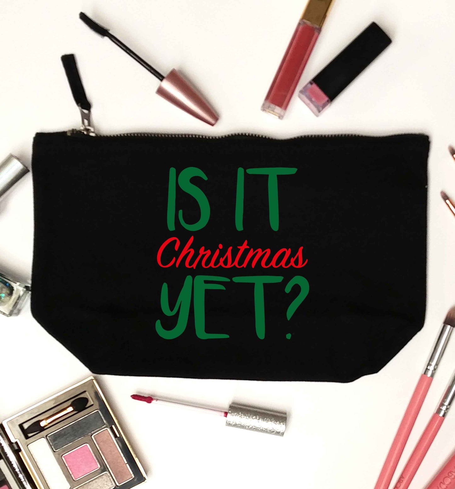 Is it Christmas yet? black makeup bag