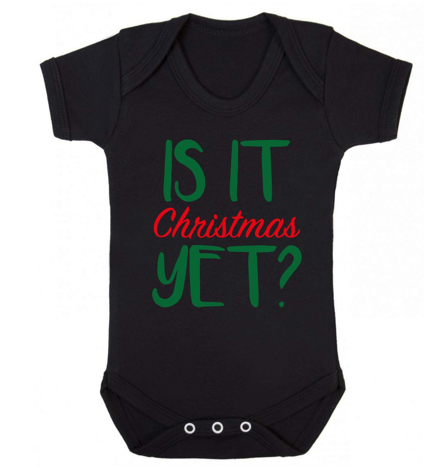 Is it Christmas yet? Baby Vest black 18-24 months