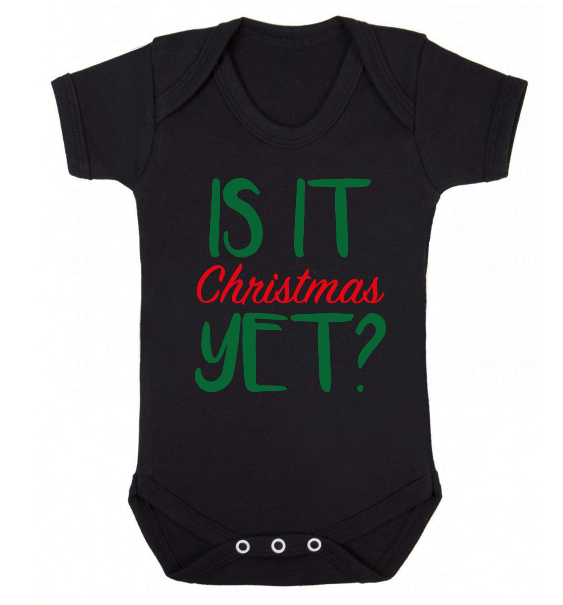 Is it Christmas yet? Baby Vest black 18-24 months