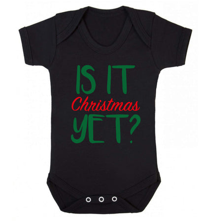 Is it Christmas yet? Baby Vest black 18-24 months