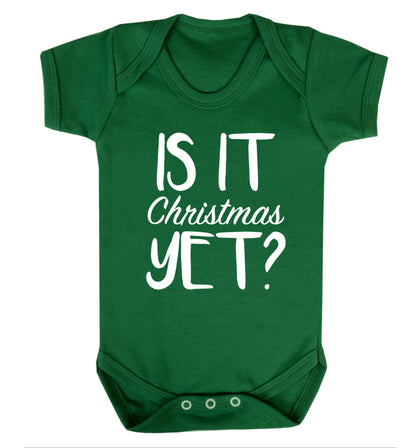Is it Christmas yet? Baby Vest green 18-24 months