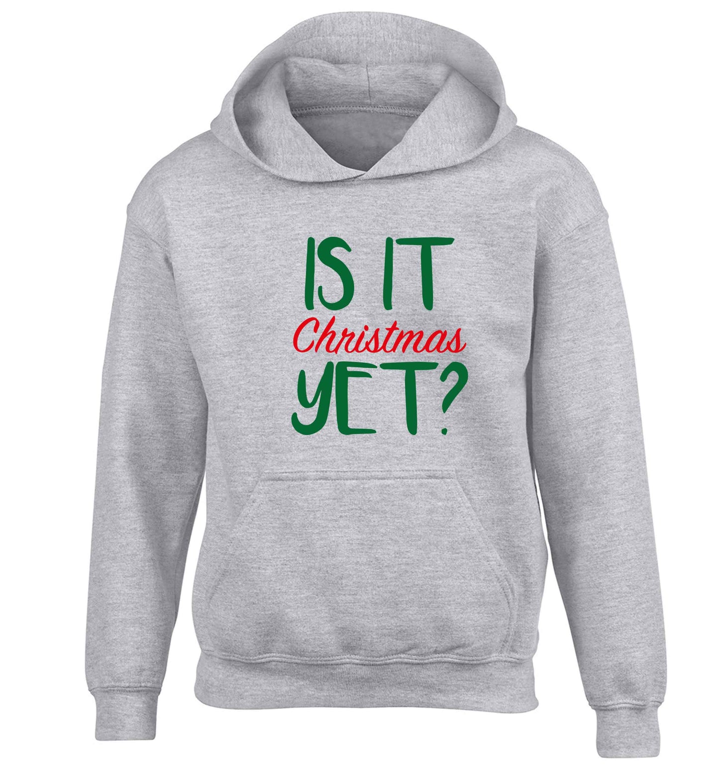 Is it Christmas yet? children's grey hoodie 12-13 Years