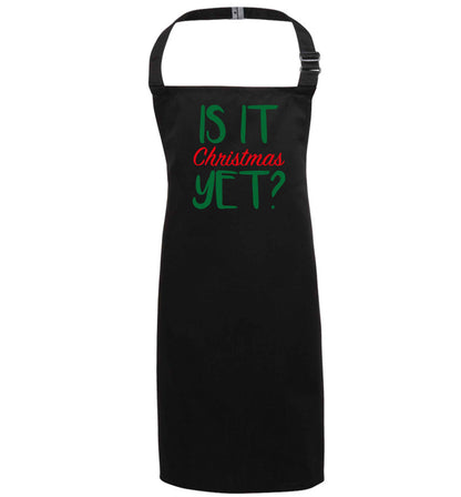 Is it Christmas yet? black apron 7-10 years