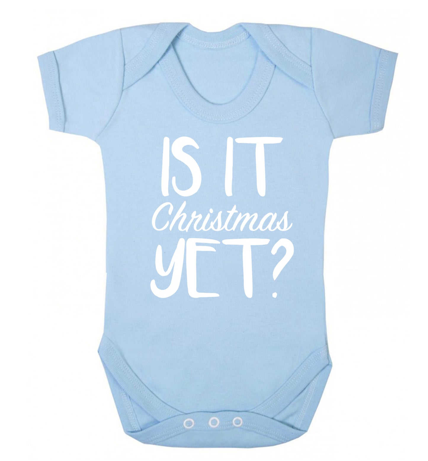 Is it Christmas yet? Baby Vest pale blue 18-24 months