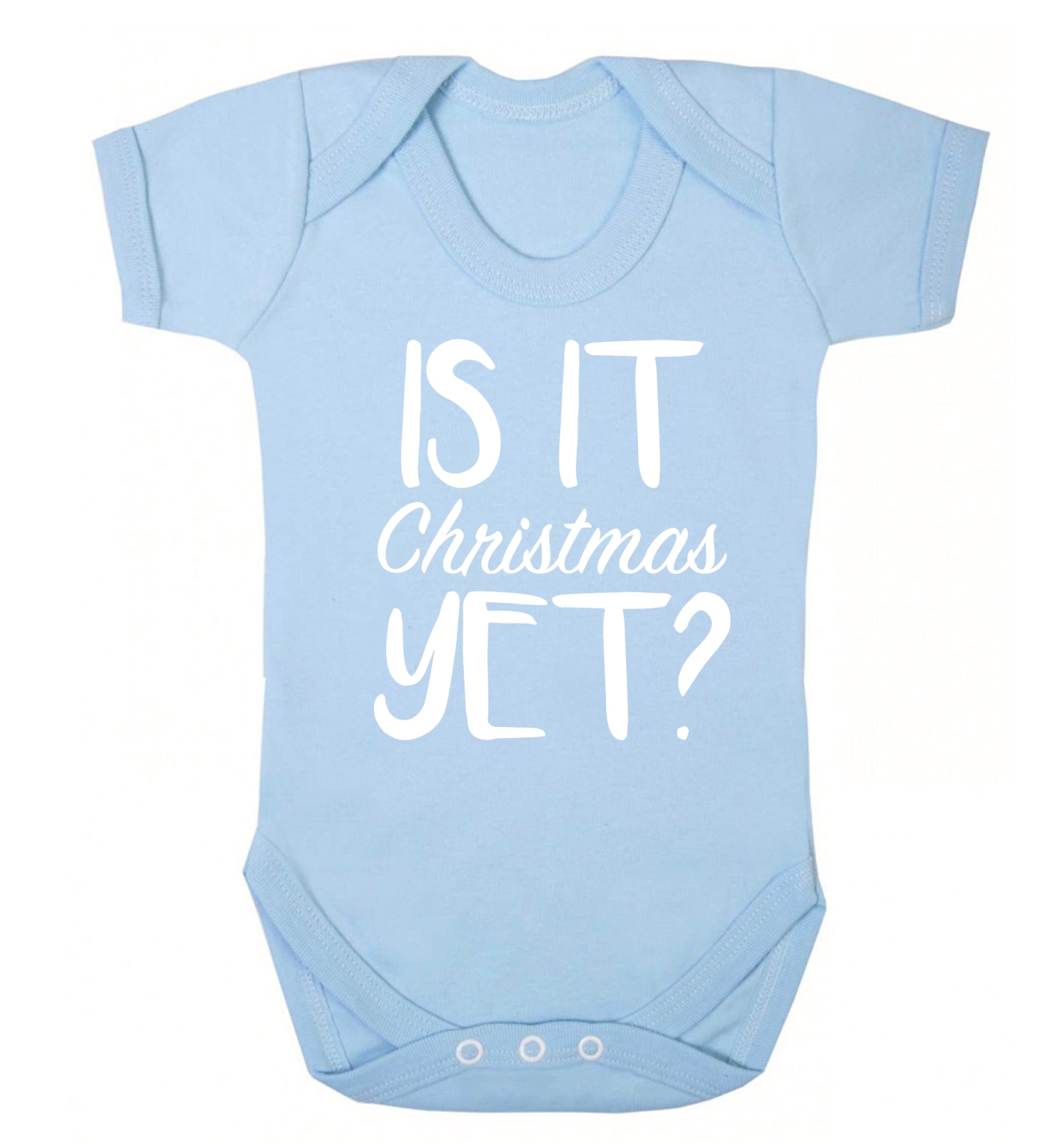 Is it Christmas yet? Baby Vest pale blue 18-24 months