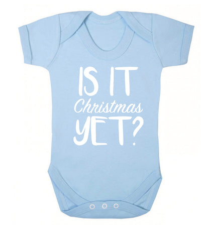 Is it Christmas yet? Baby Vest pale blue 18-24 months